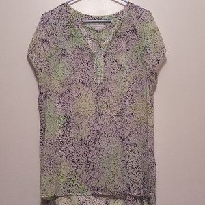 EUC sheer V-neck top